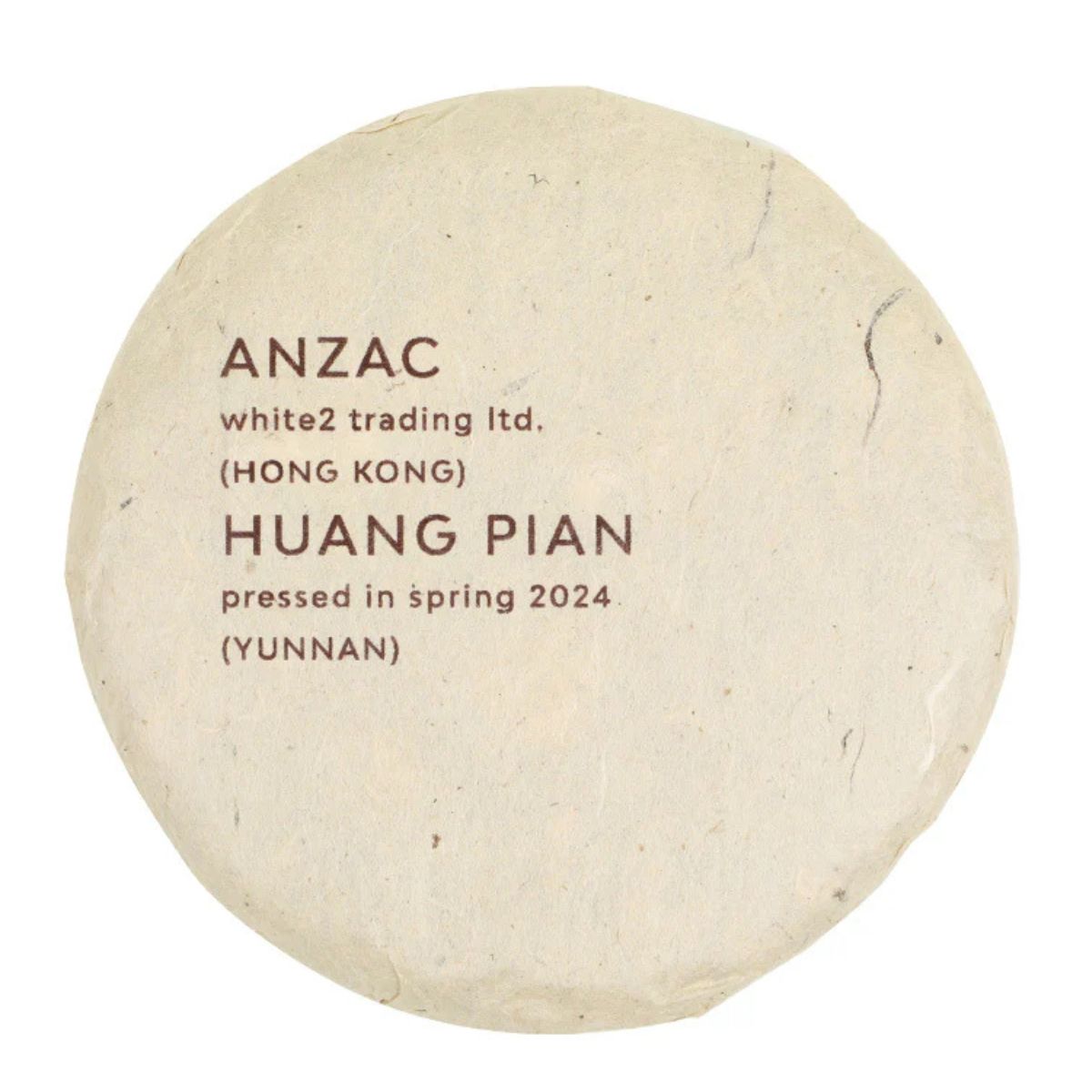 2024 White2Tea Anzac Huangpian Raw Puerh