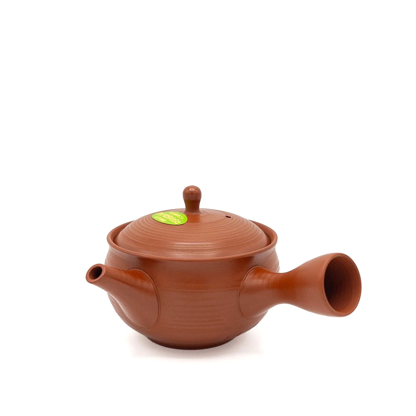 Red Tokoname Kyusu Japanese Teapot on a white background