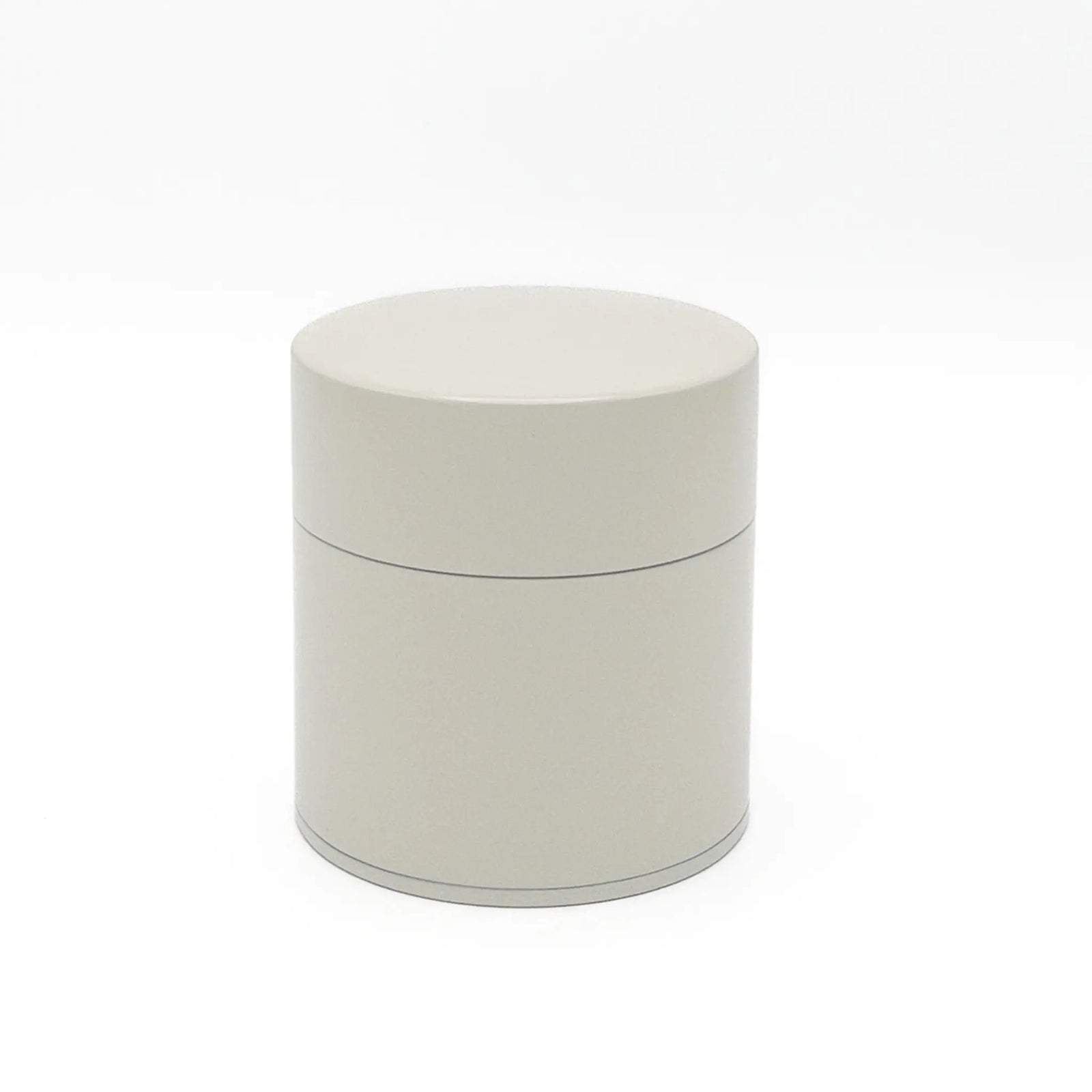 SALIU tea canister in gray-white tinplate with lid, 100g size