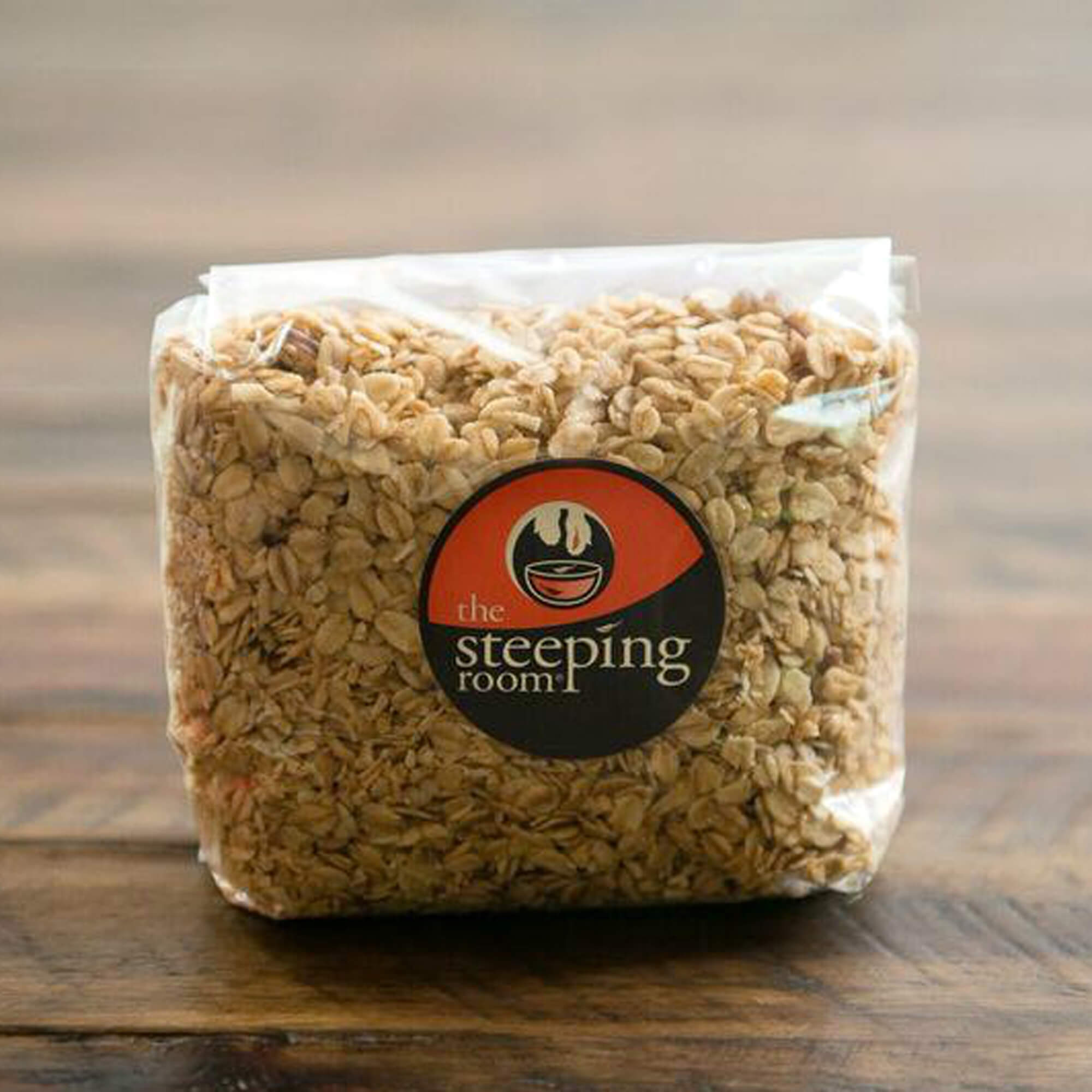 One pound bag of vegan gluten free Coconut Maple Pecan Granola from The Steeping Room bakehouse.