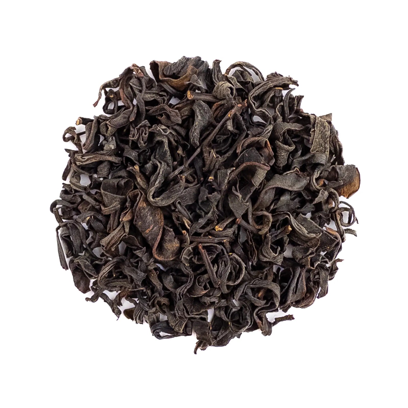 Dry black tea leaves on a white background - 2025 Qingxin Japanese Black Tea from Sashima
