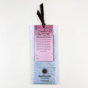 Askinosie Cranberry White Chocolate Bar