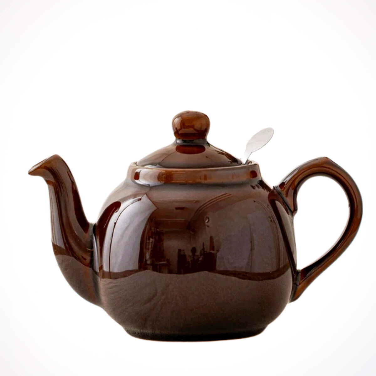 London Pottery Farmhouse Teapot with Infuser, 600 ml (2 Cup) – Rockingham Brown