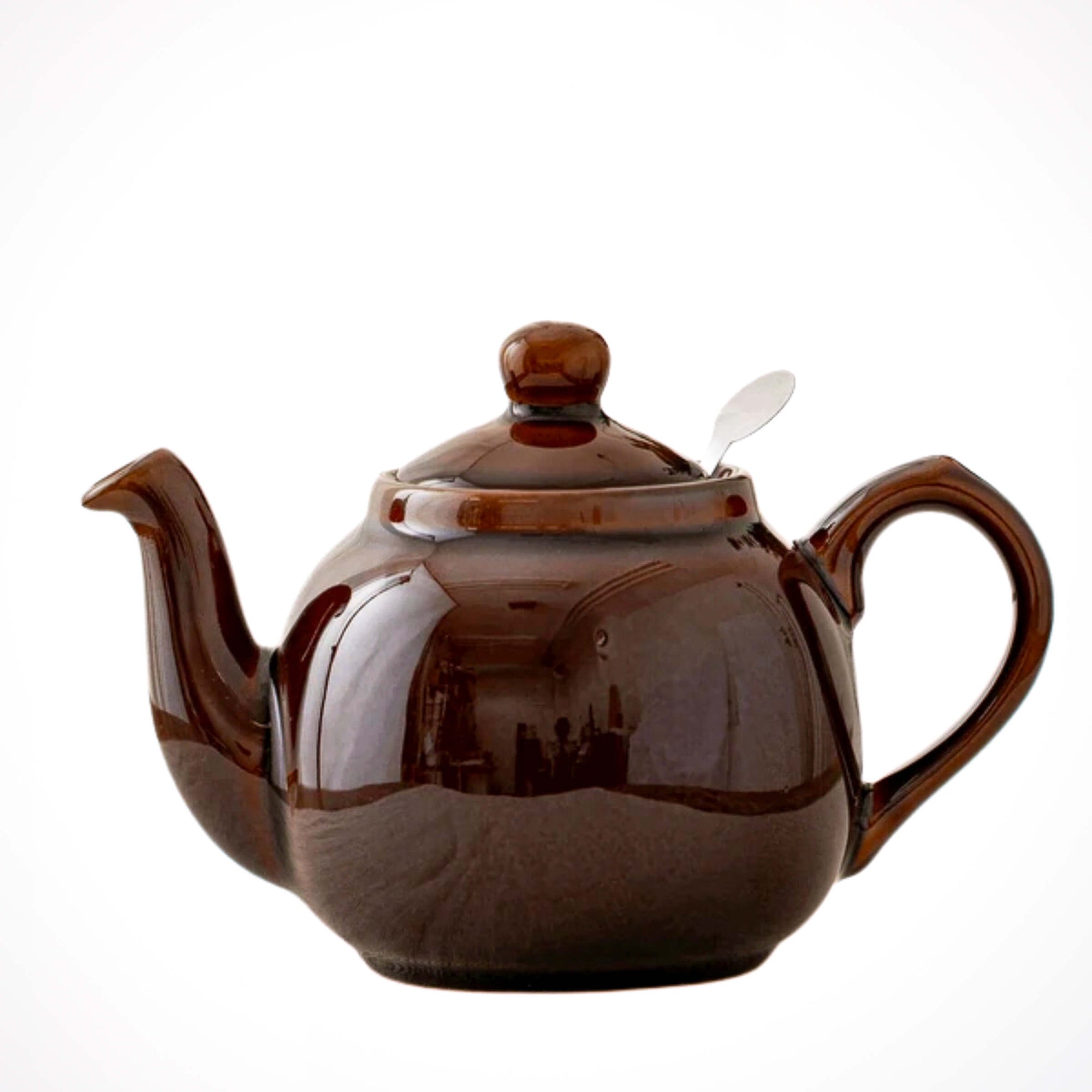 London Pottery Farmhouse Teapot with Infuser, 600 ml (2 Cup) – Rockingham Brown
