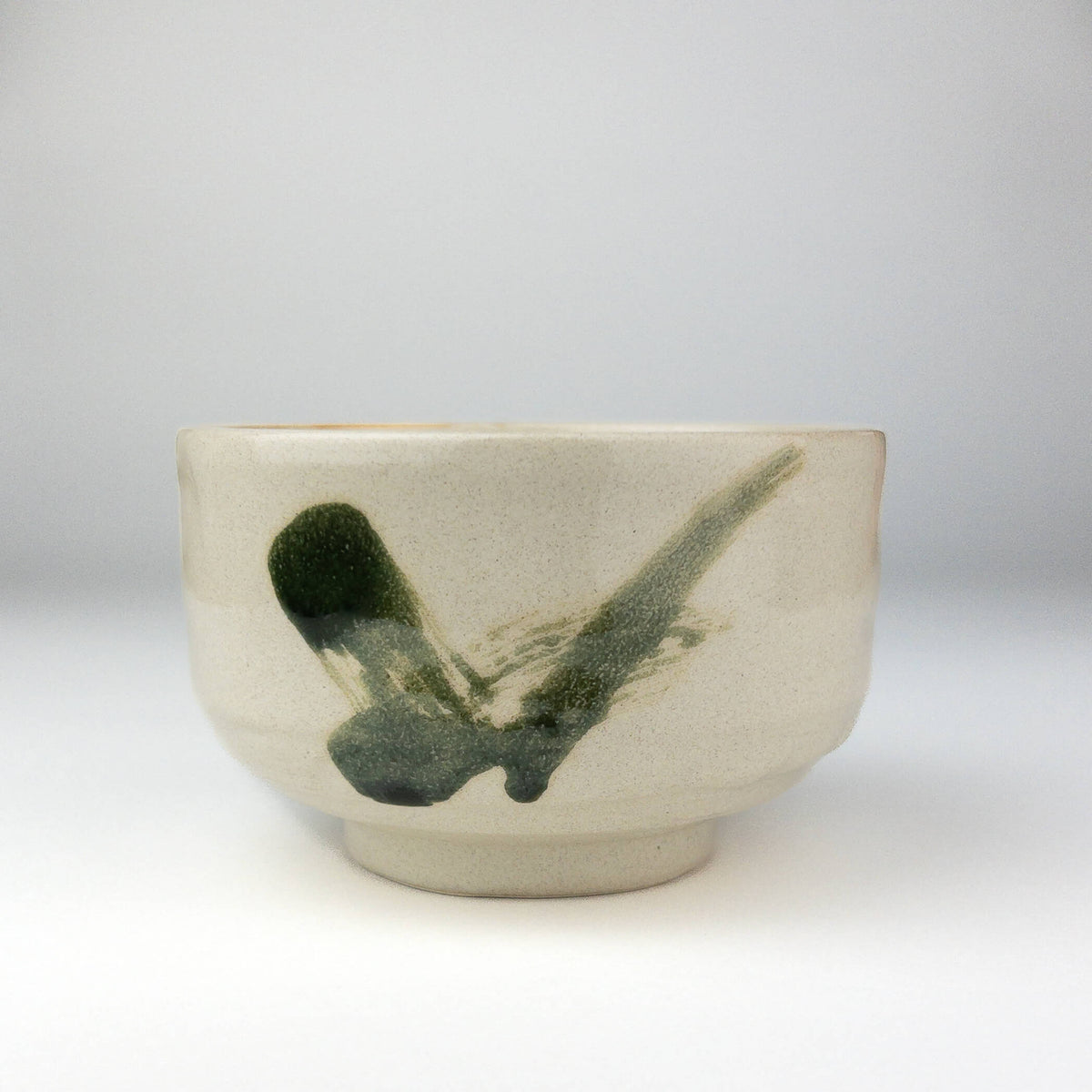 Green Brush Matcha Bowl Made in Japan