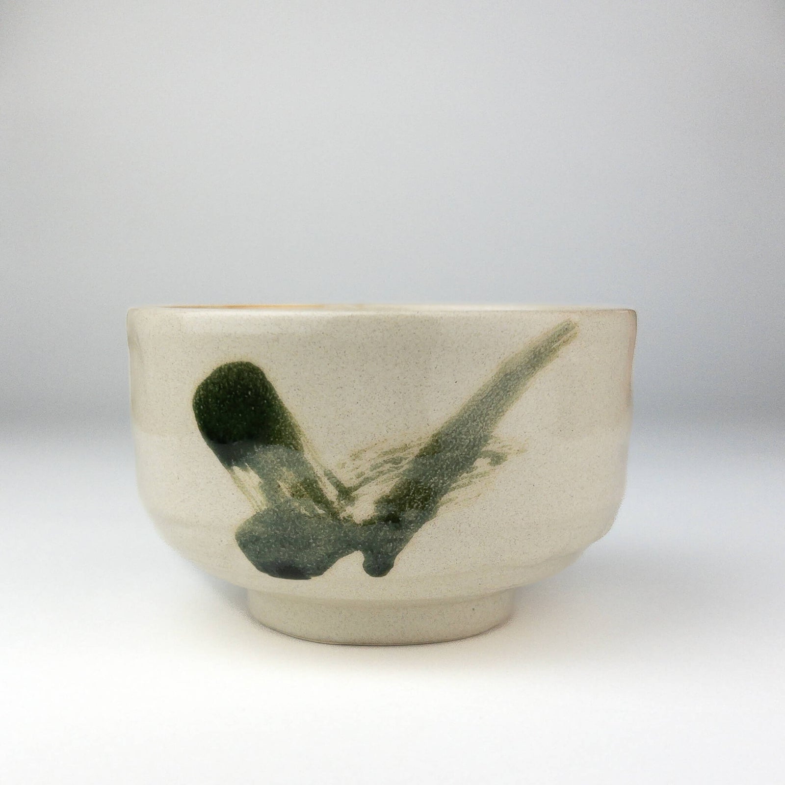 Green Brush Matcha Bowl Made in Japan