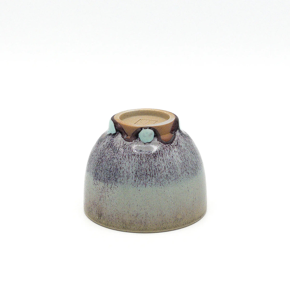 Huaning Pottery Handmade Cup #D - upside down view