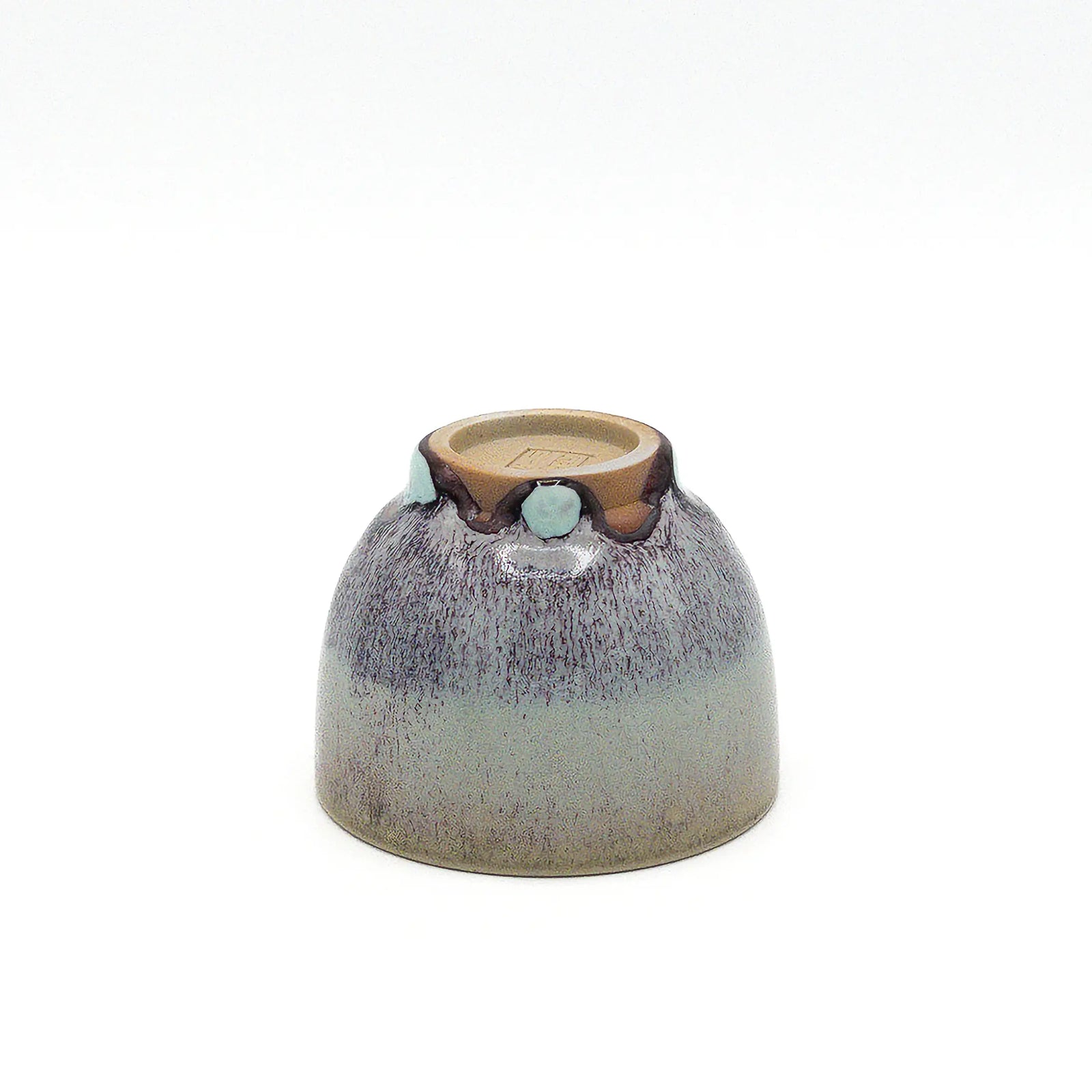Huaning Pottery Handmade Cup #D - upside down view
