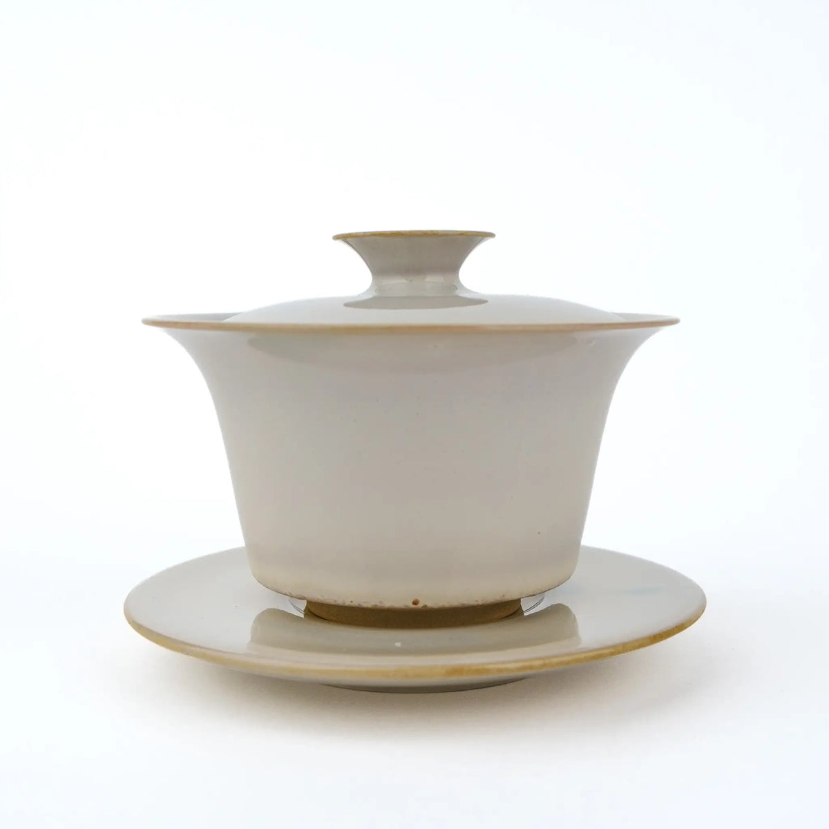 Huaning handmade gaiwan #401, other side, mostly plain white glaze
