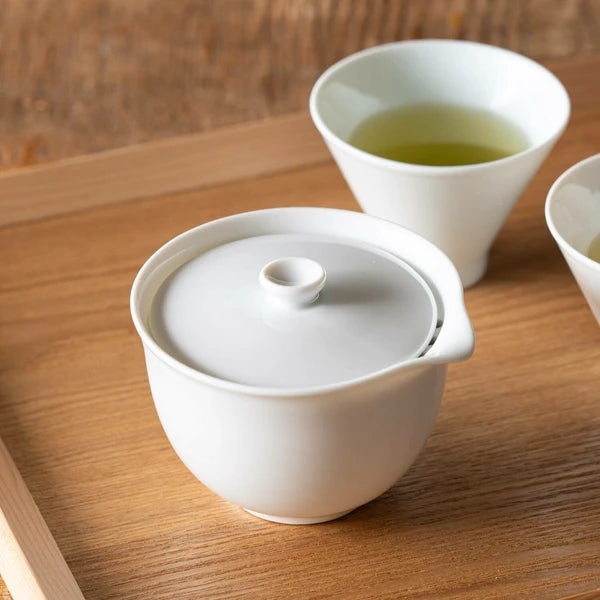 Japanese White Hohin Teapot (~160 ml)