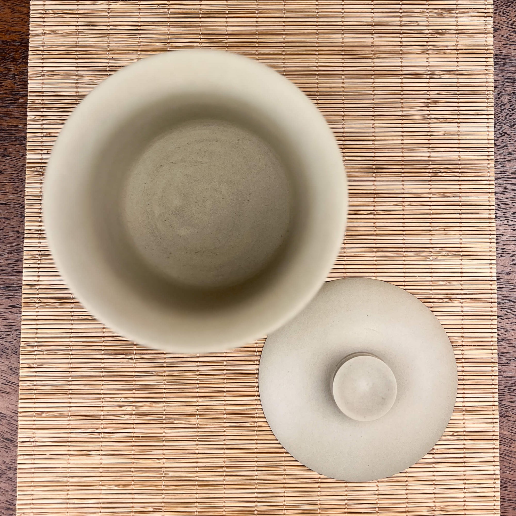Jianshui Pottery Cream Gaiwan  from Overhead
