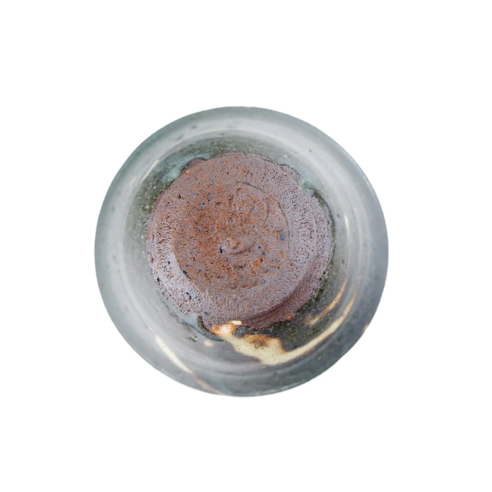 Handmade tea cup for gong fu tea - underside view