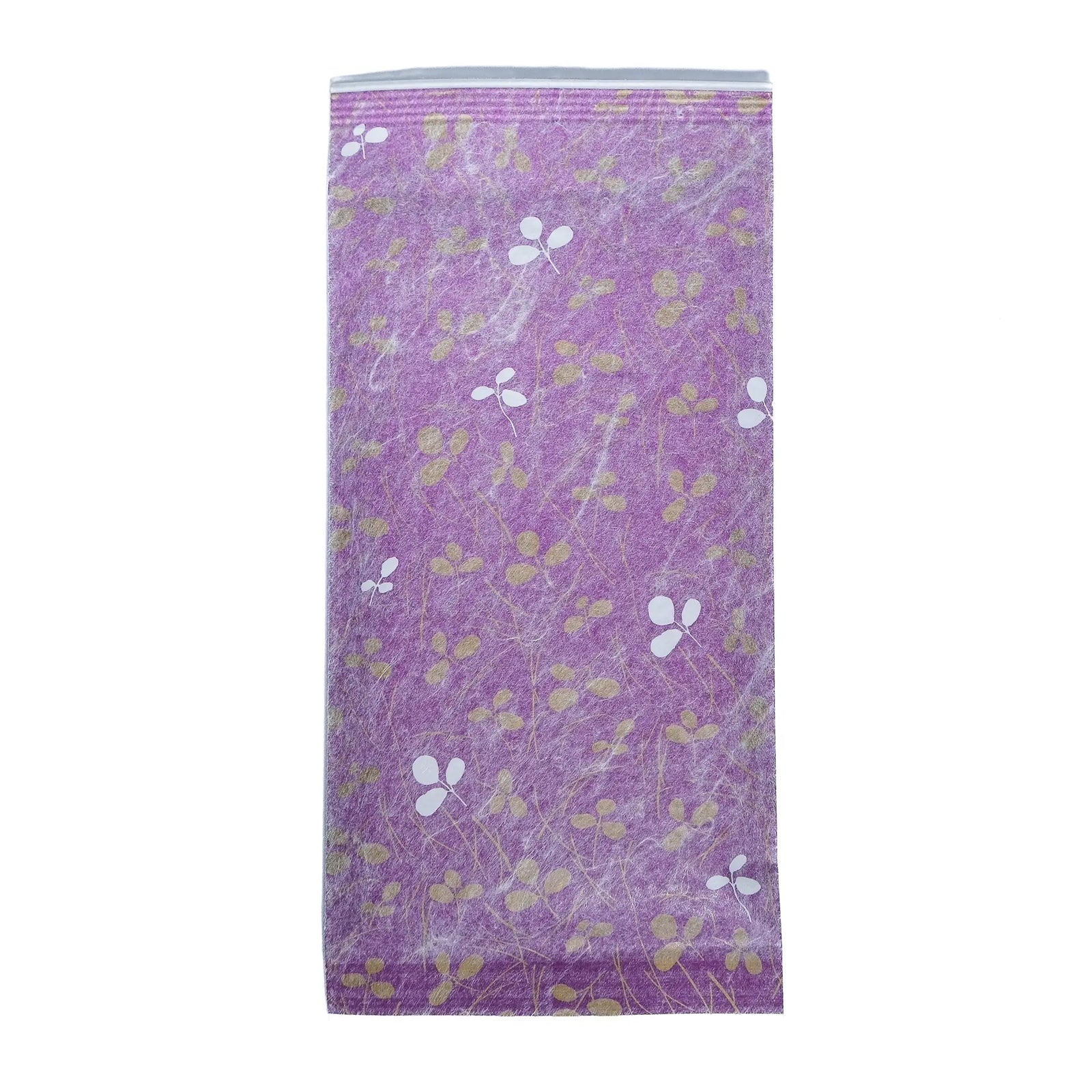 Organic Osada Fukamushi Sencha Saemidori in Purple Washi Bag on White Background