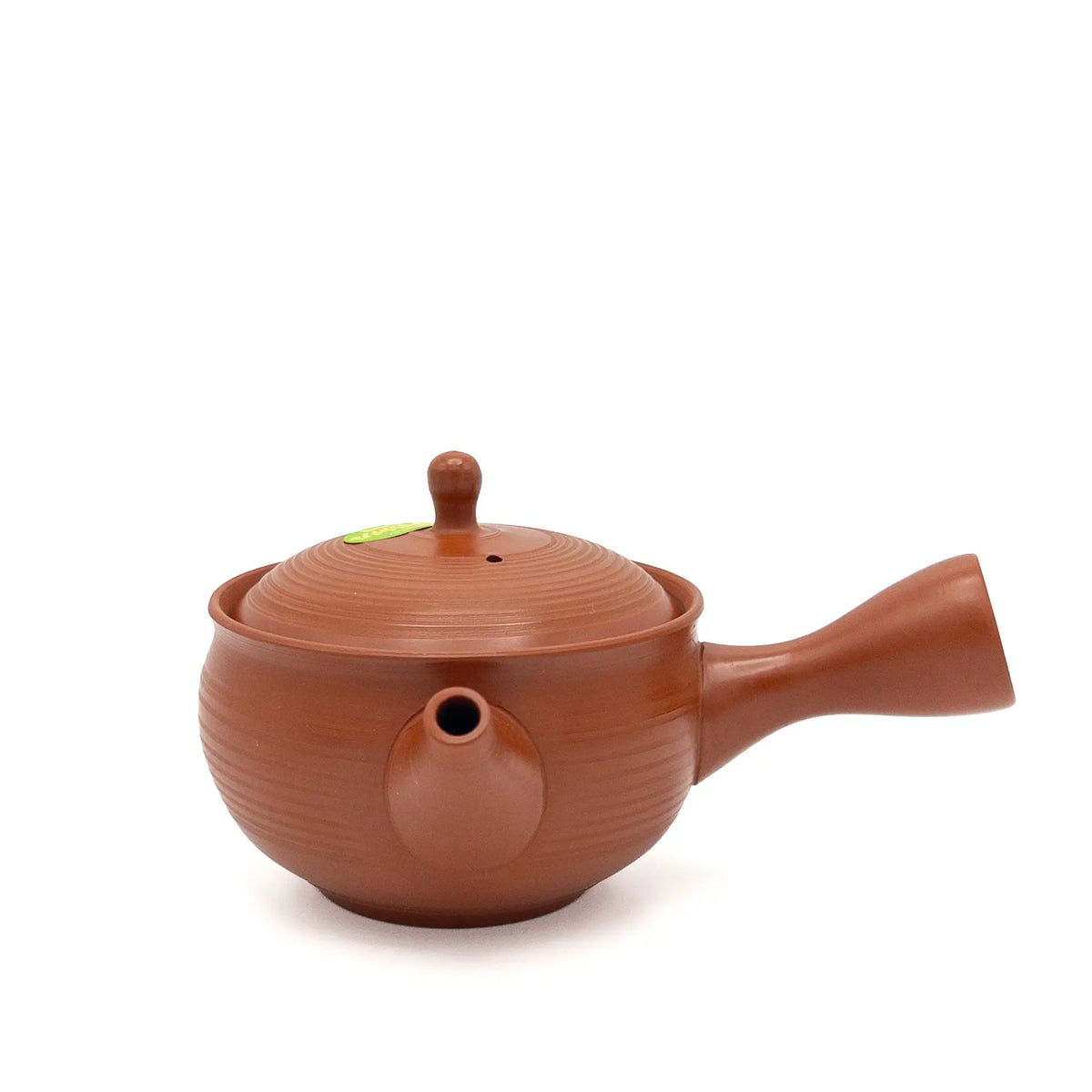 Red Tokoname Kyusu Japanese Teapot on a white background