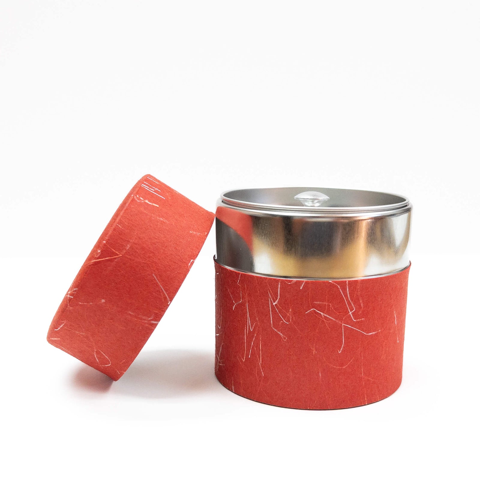 Washi Paper Japanese Tea Caddy - Red