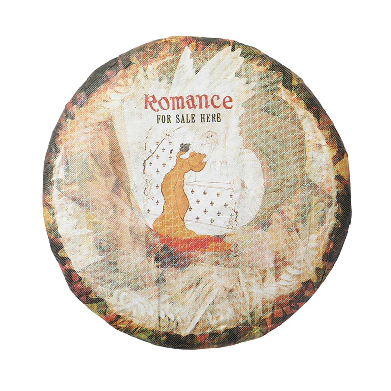 Romance for Sale Puerh Wrapper on a white background