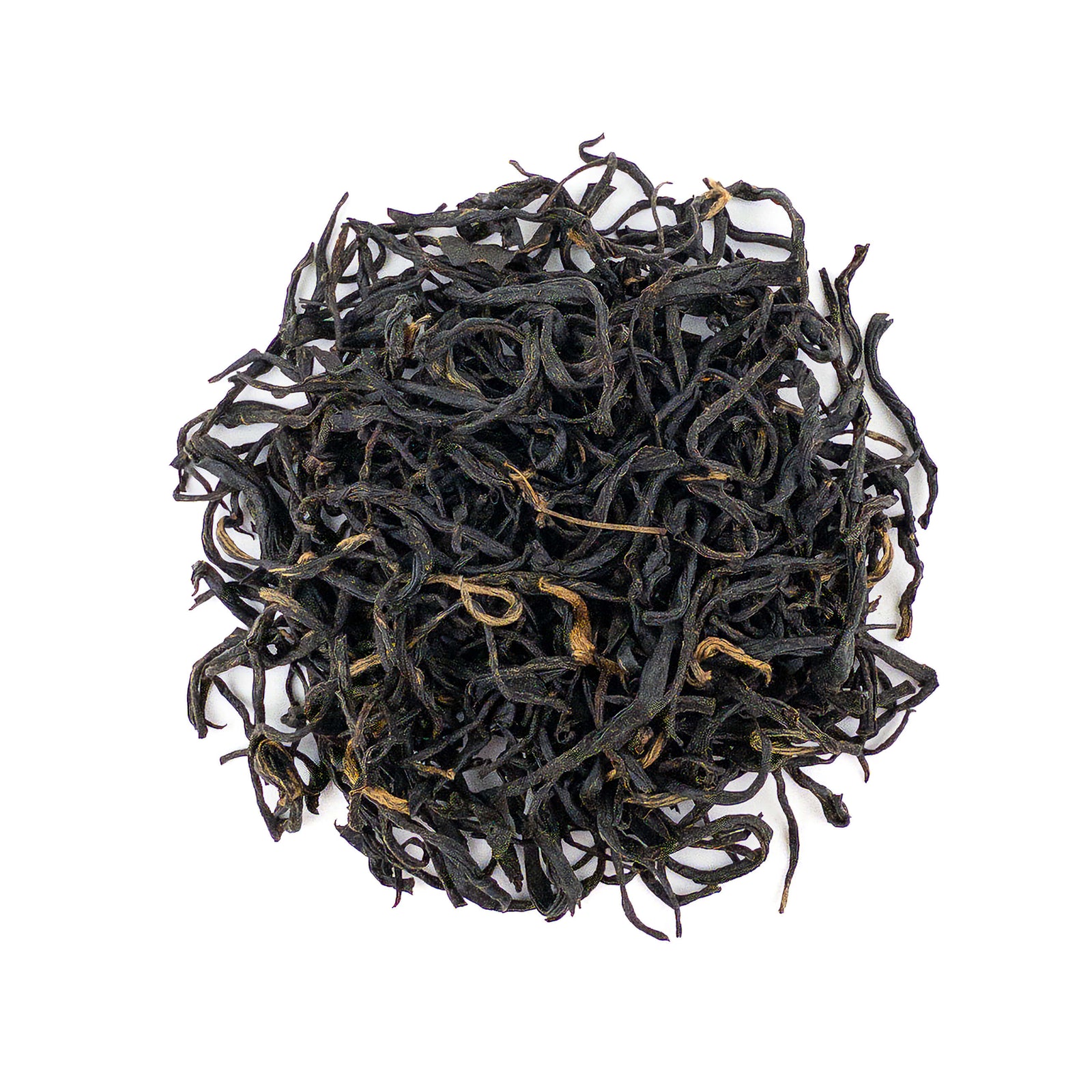 Sunrise Qimen Chinese Black Tea on White Background