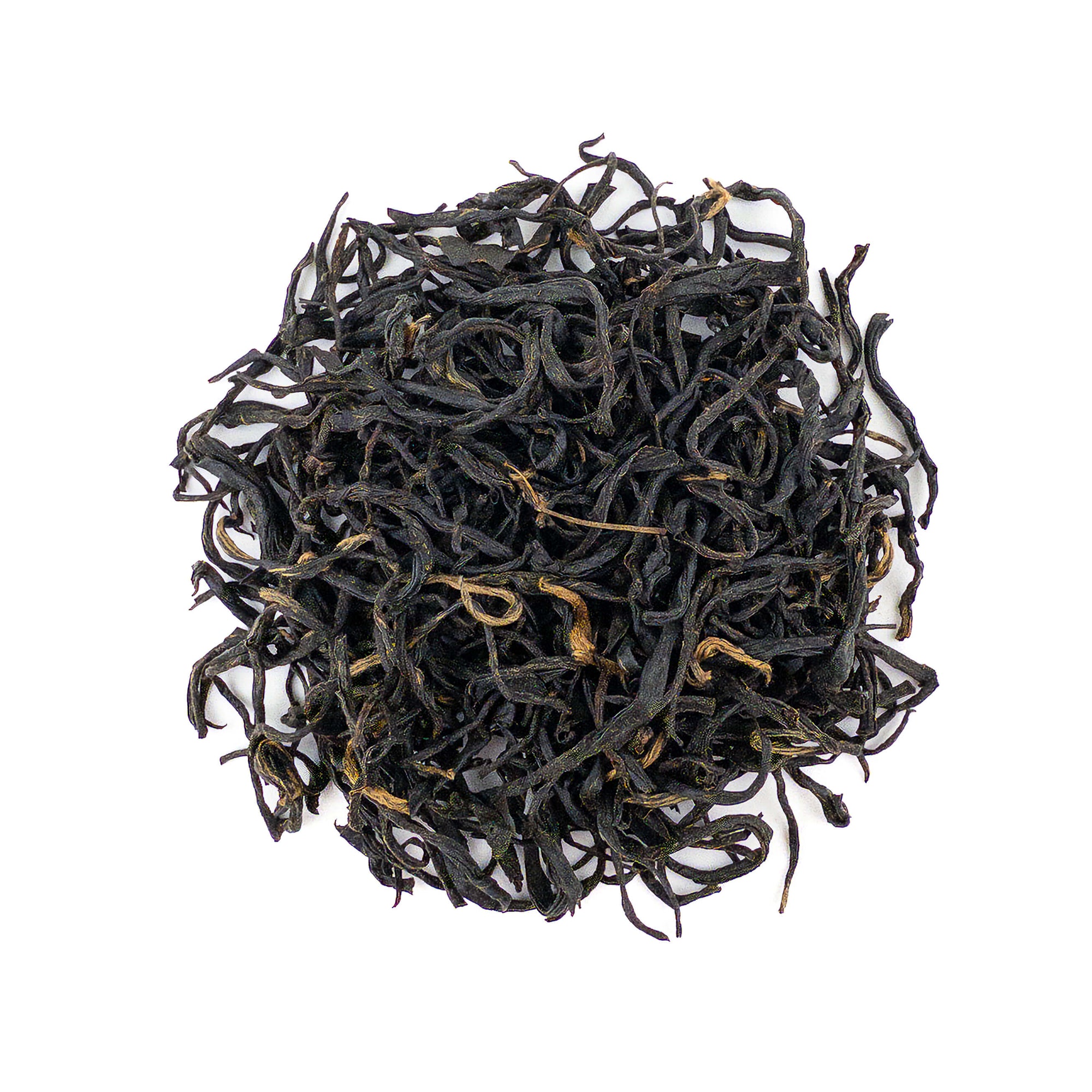 Sunrise Qimen Chinese Black Tea on White Background