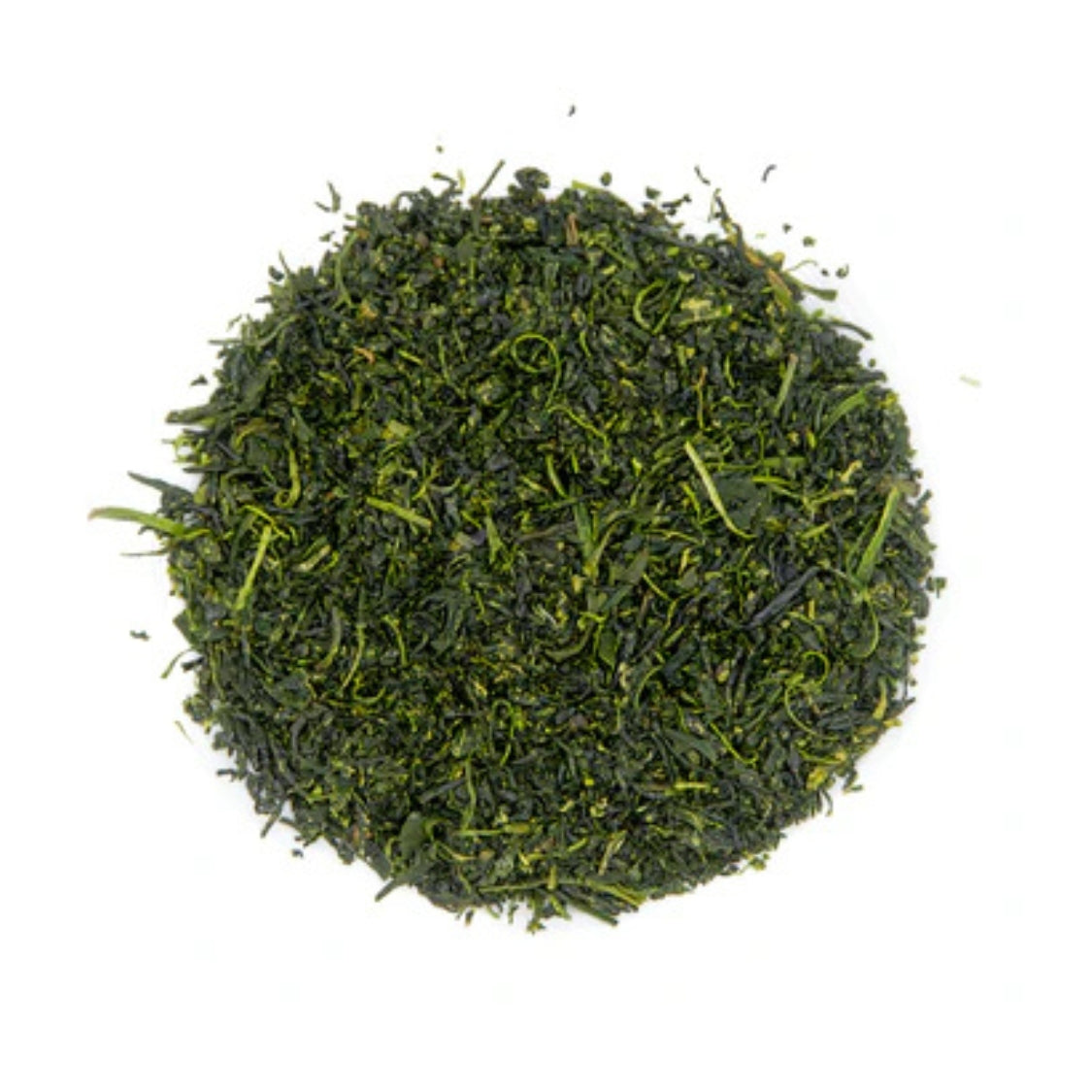 Tamaryokucha Green Tea from Japan on a white background