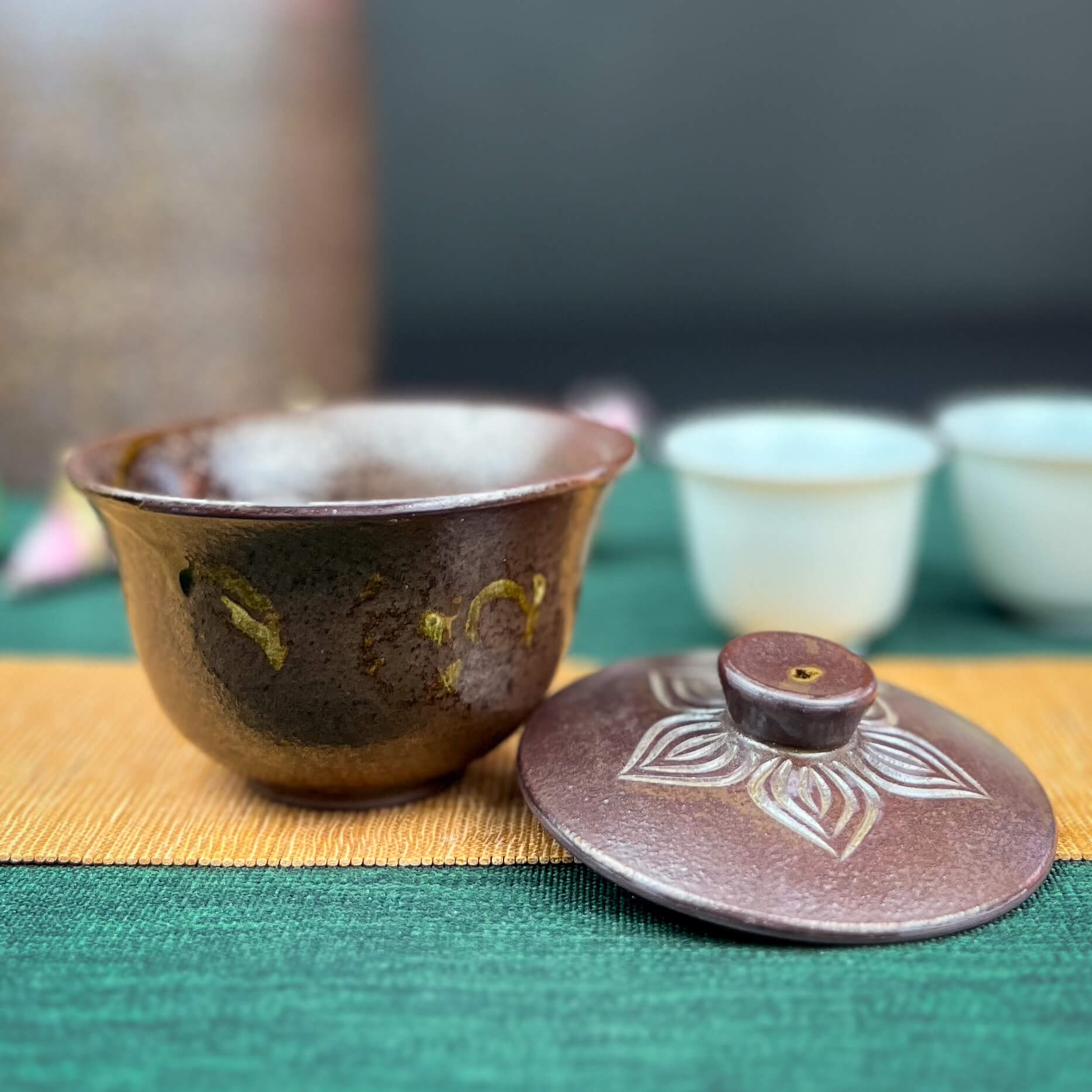 Wood Fired Natural Glaze Dai Pottery Gaiwan - 185 ml