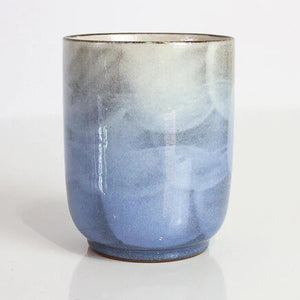 Kutani-yaki Blue and Pink Tea Cups
